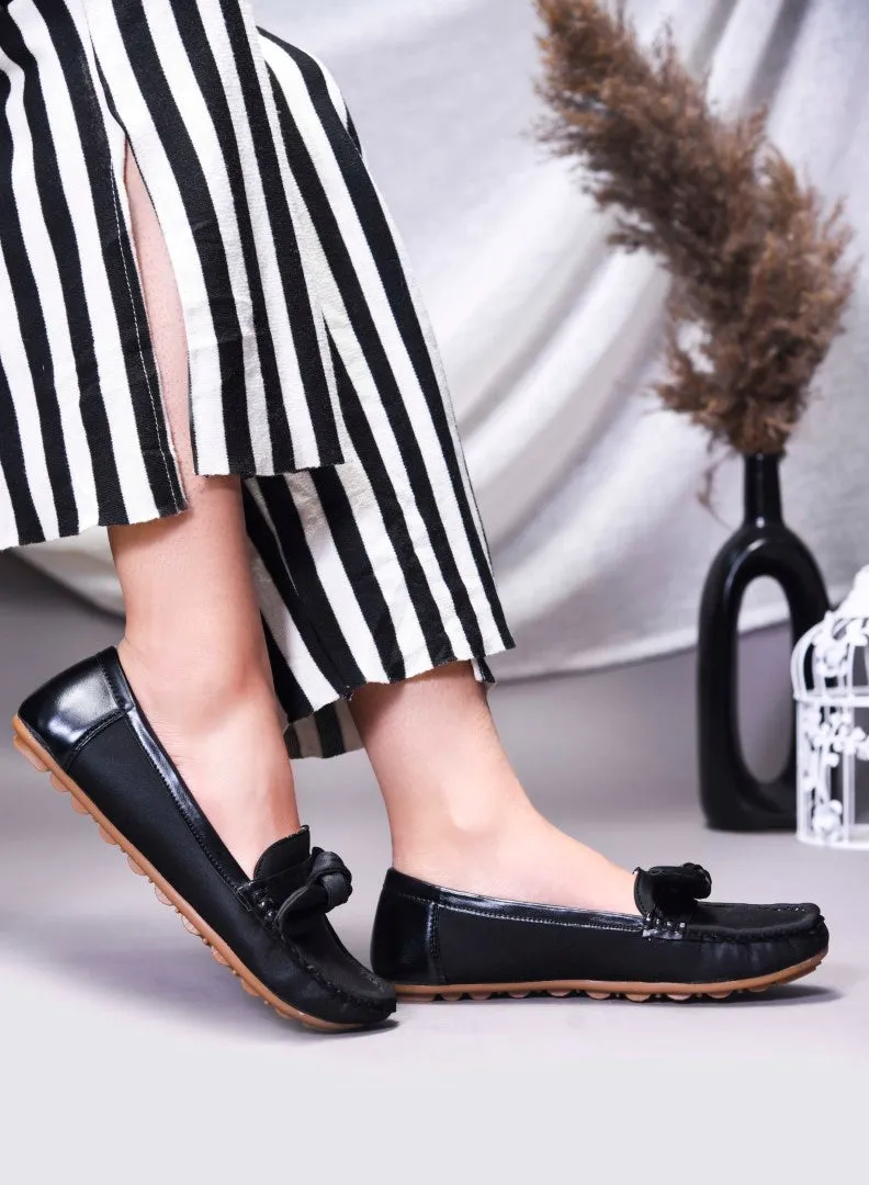 Satin Bow Loafers