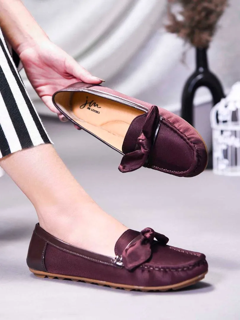 Satin Bow Loafers