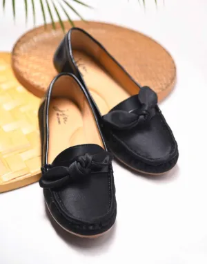Satin Bow Loafers