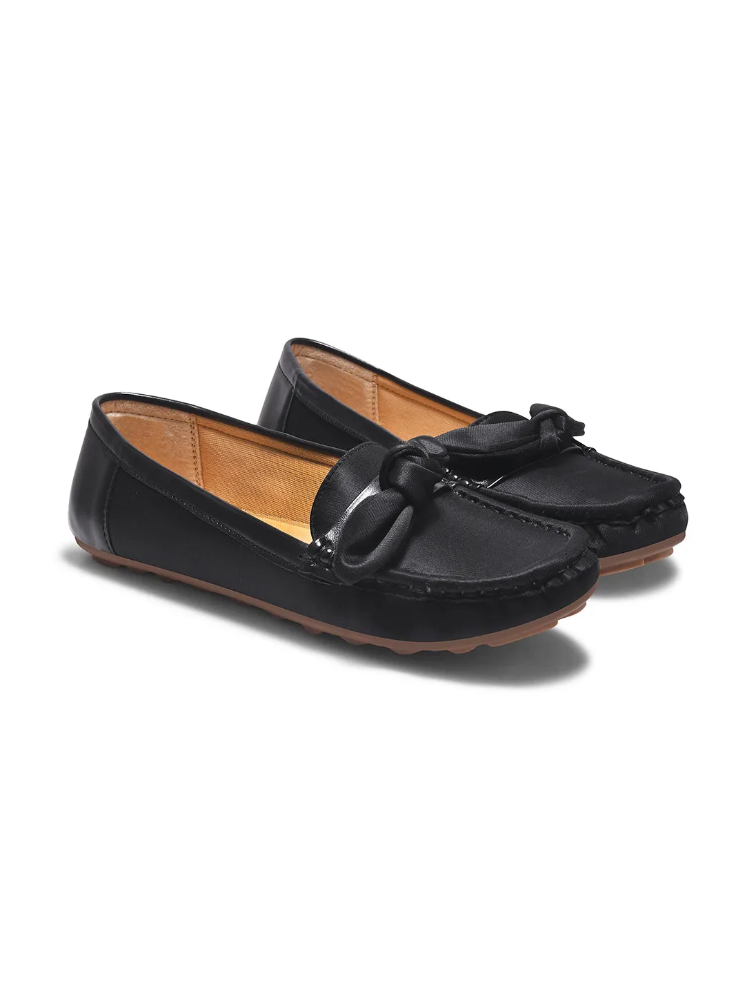 Satin Bow Loafers