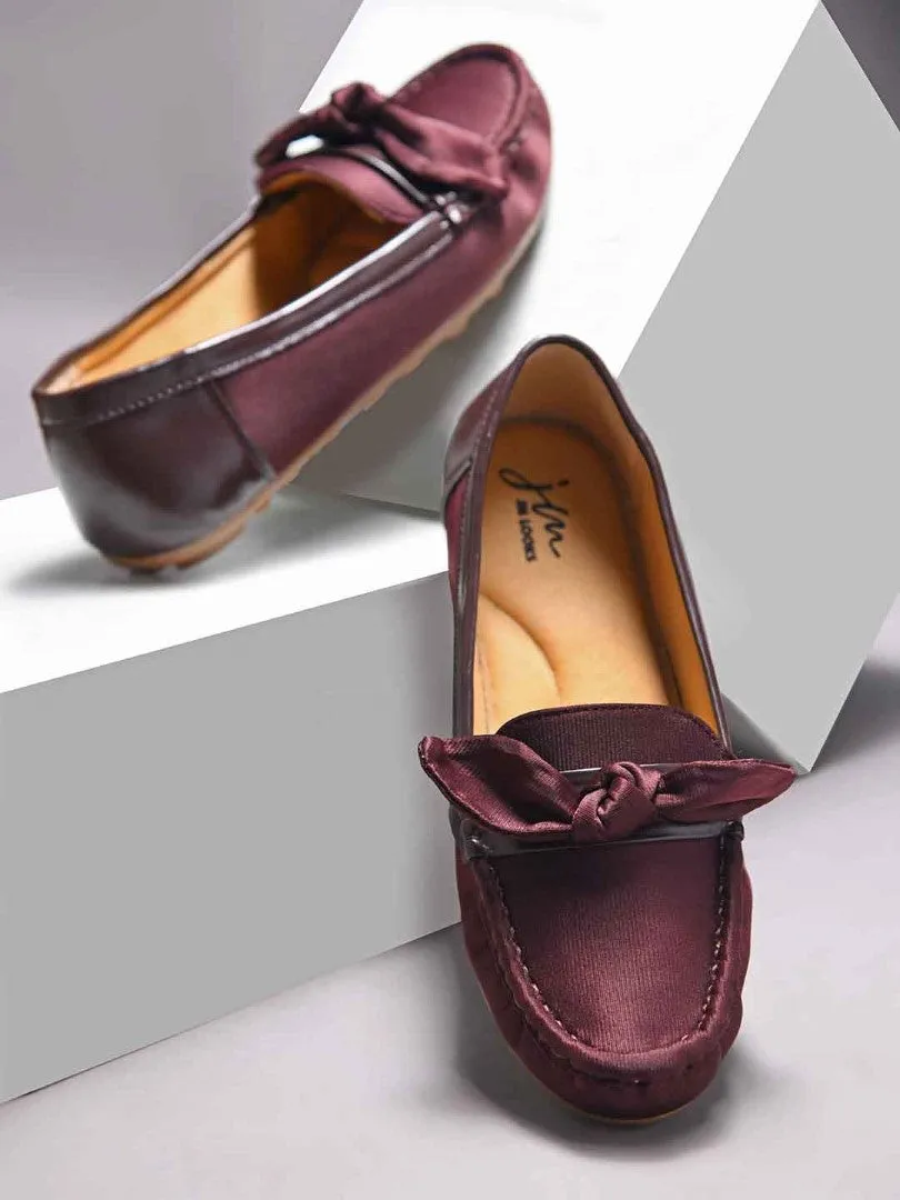 Satin Bow Loafers