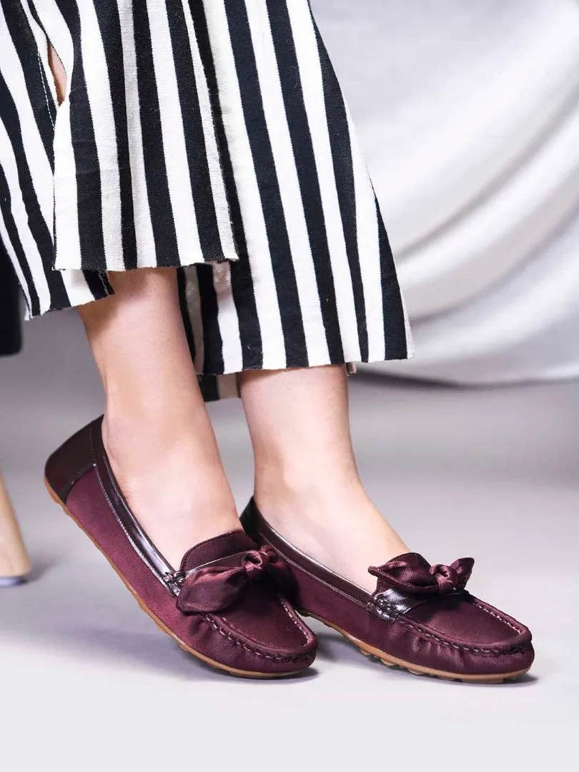 Satin Bow Loafers