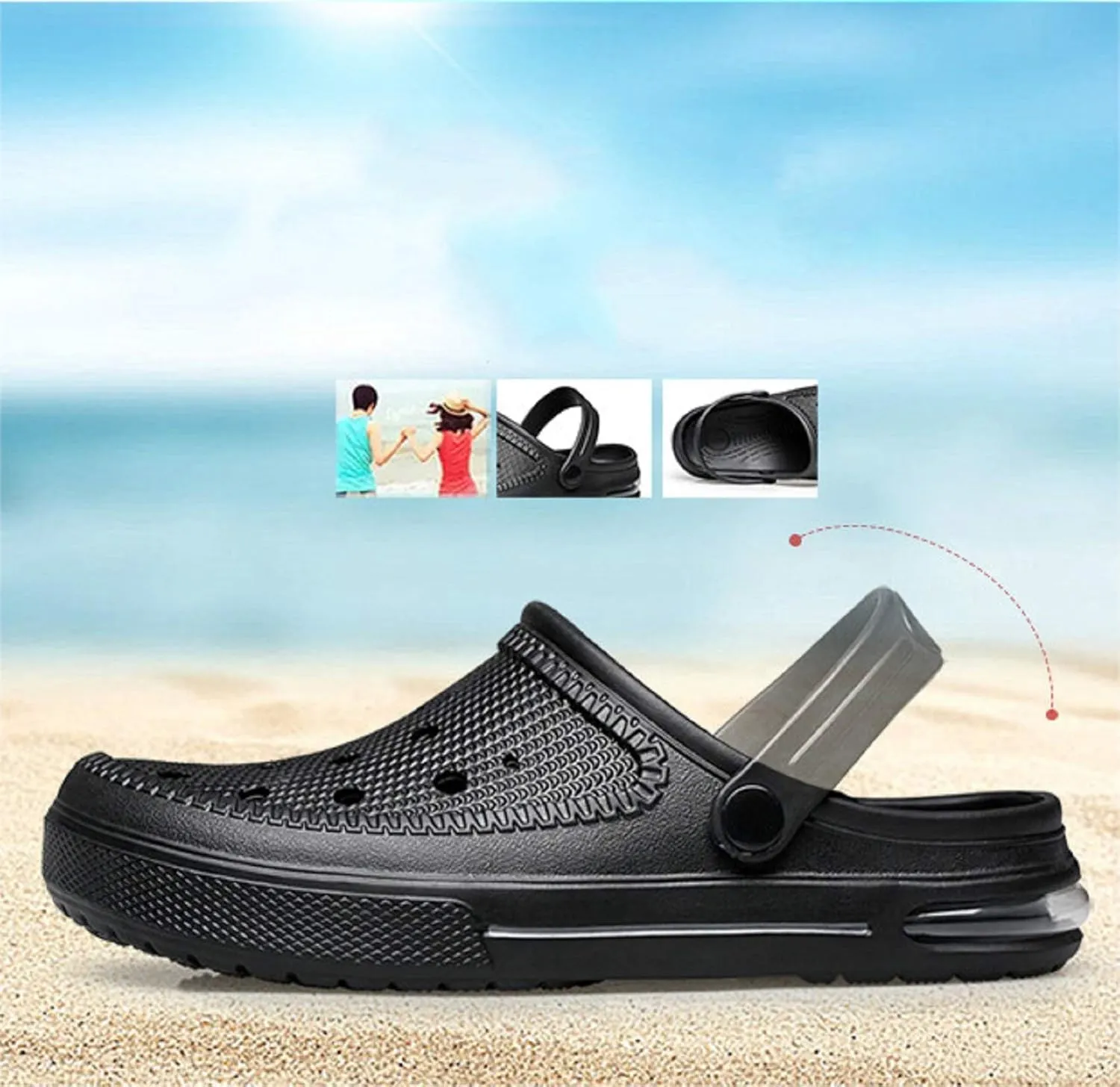 SILLENORTH Unisex Garden Clogs Water Shoes Beach Shoes Slippers Sandals Air Cushion Lightweight Comfortable