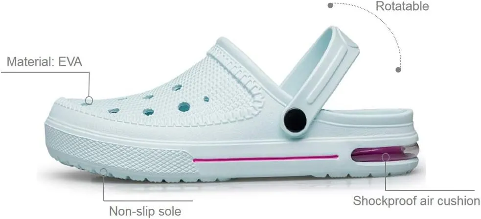 SILLENORTH Unisex Garden Clogs Water Shoes Beach Shoes Slippers Sandals Air Cushion Lightweight Comfortable