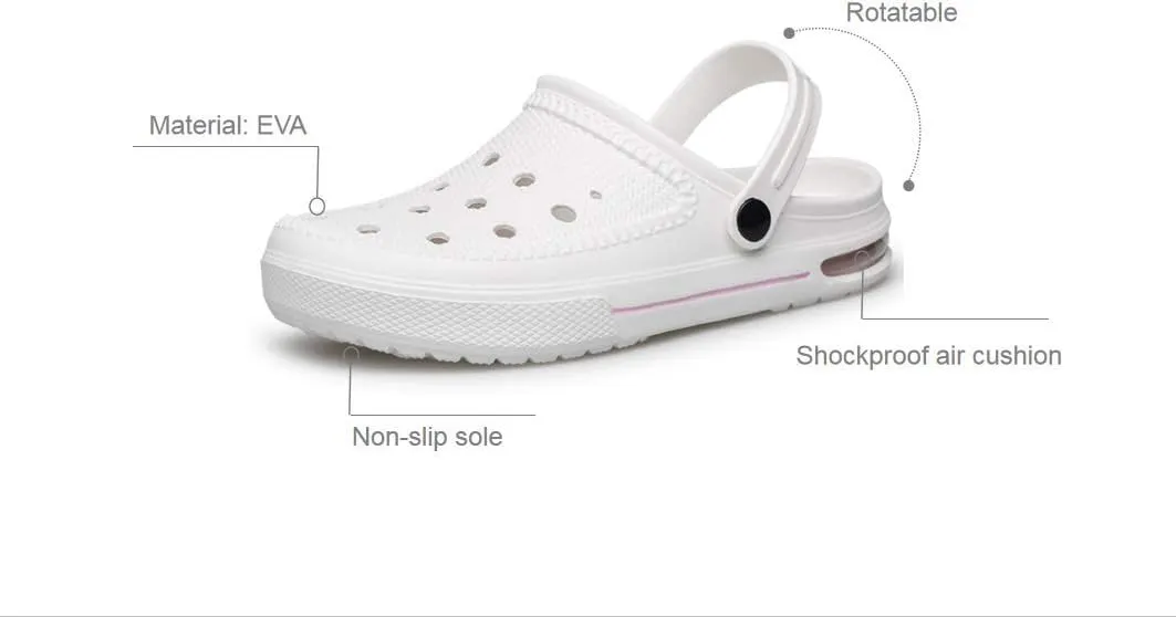 SILLENORTH Unisex Garden Clogs Water Shoes Beach Shoes Slippers Sandals Air Cushion Lightweight Comfortable
