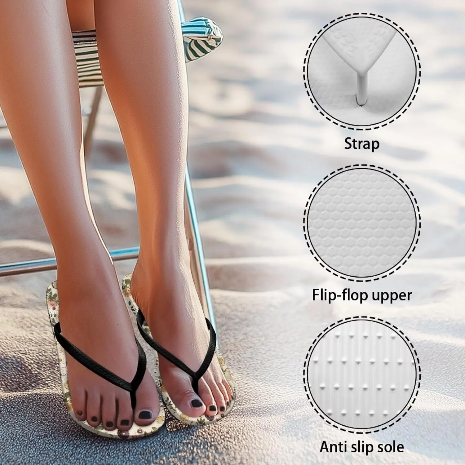 Slide Sandals for Women Ultra Comfort Slippers Slip On Soft Fashion Comfort Shower Summer Beach Shoes with Anti-skid Size US 5.5-9.5
