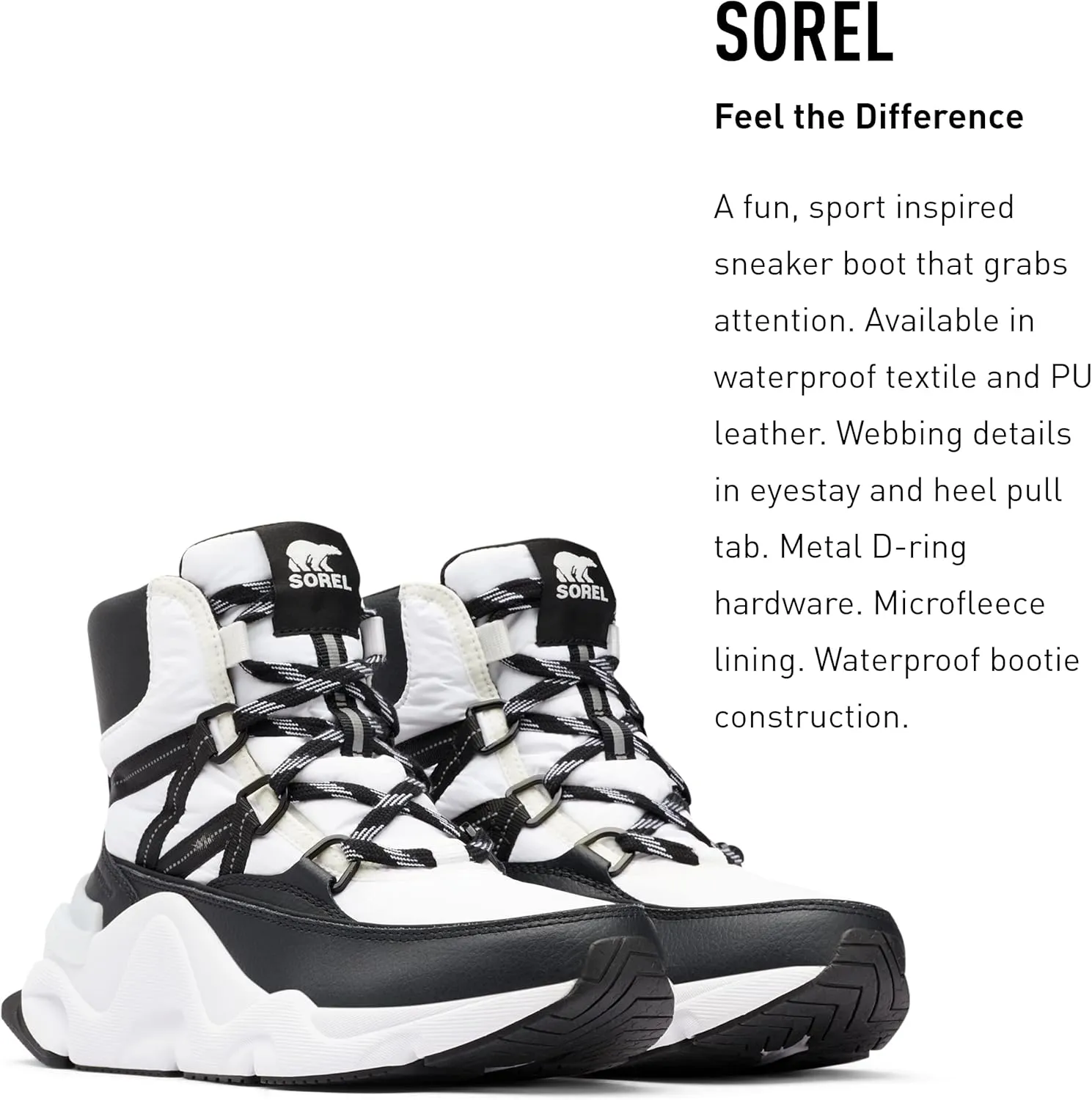 Sorel Women's Kinetic RNEGD Storm Boot — Waterproof Textile & PU Leather Winter Boots