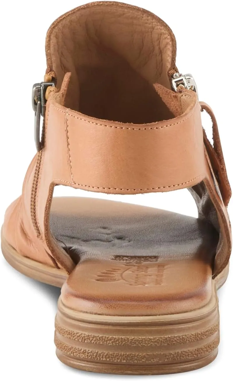 Spring Step Jalaya Women's Leather Sandals with Dual Zippers & Cushioned Sole