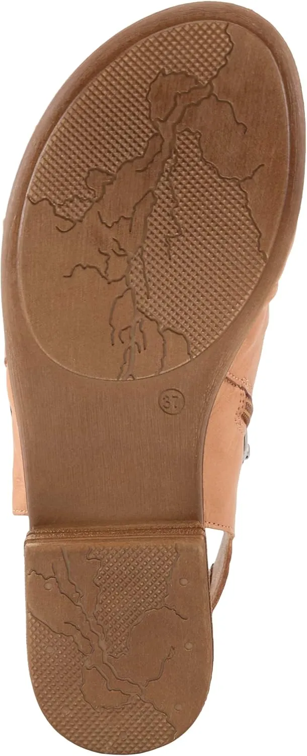 Spring Step Jalaya Women's Leather Sandals with Dual Zippers & Cushioned Sole