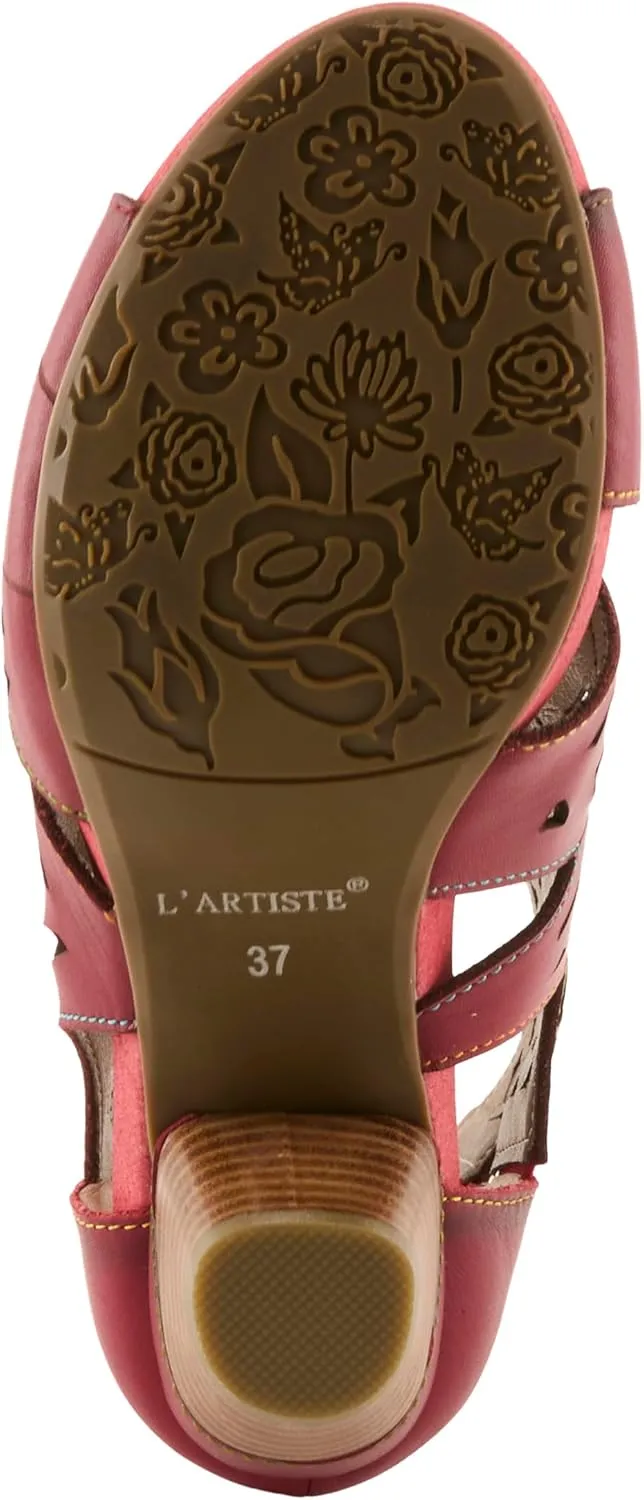 Spring Step L'Artiste Icon Sandals for Women - Ladies Casual Flats Platform Sandal - Hand Painting Summer Shoes for Womens