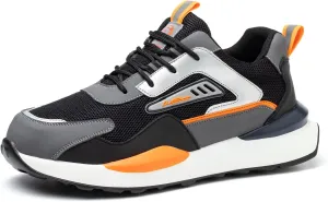 Steel Toe Sneakers for Men Women Lightweight Safety Work Shoes Comfortable Sneakers Slip-Resistant Composite Toe Shoes for Construction
