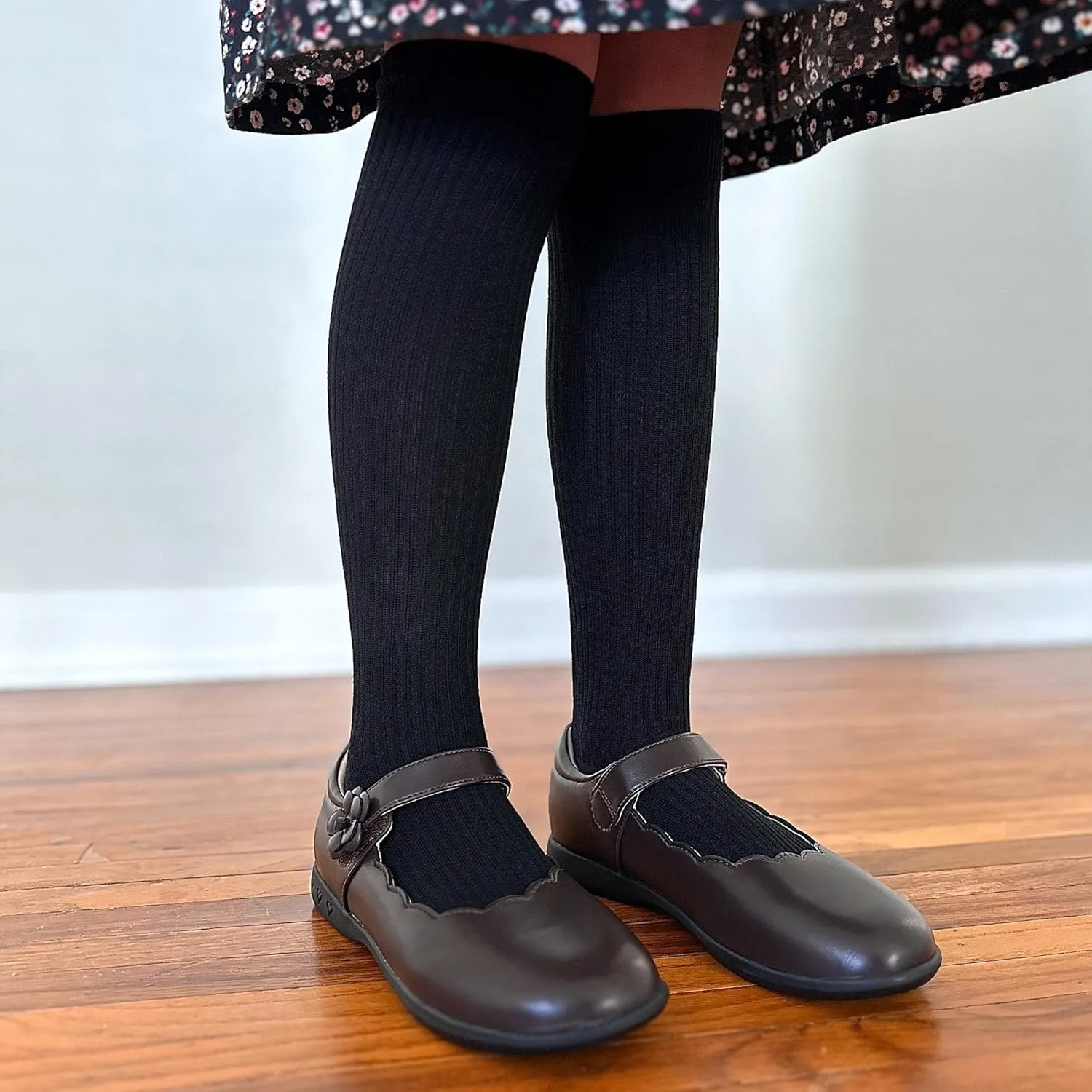 Stelle School Shoes for Girls Uniform Mary Jane Dress Shoes Flats Church Music Recitals(Little/Big Kids)