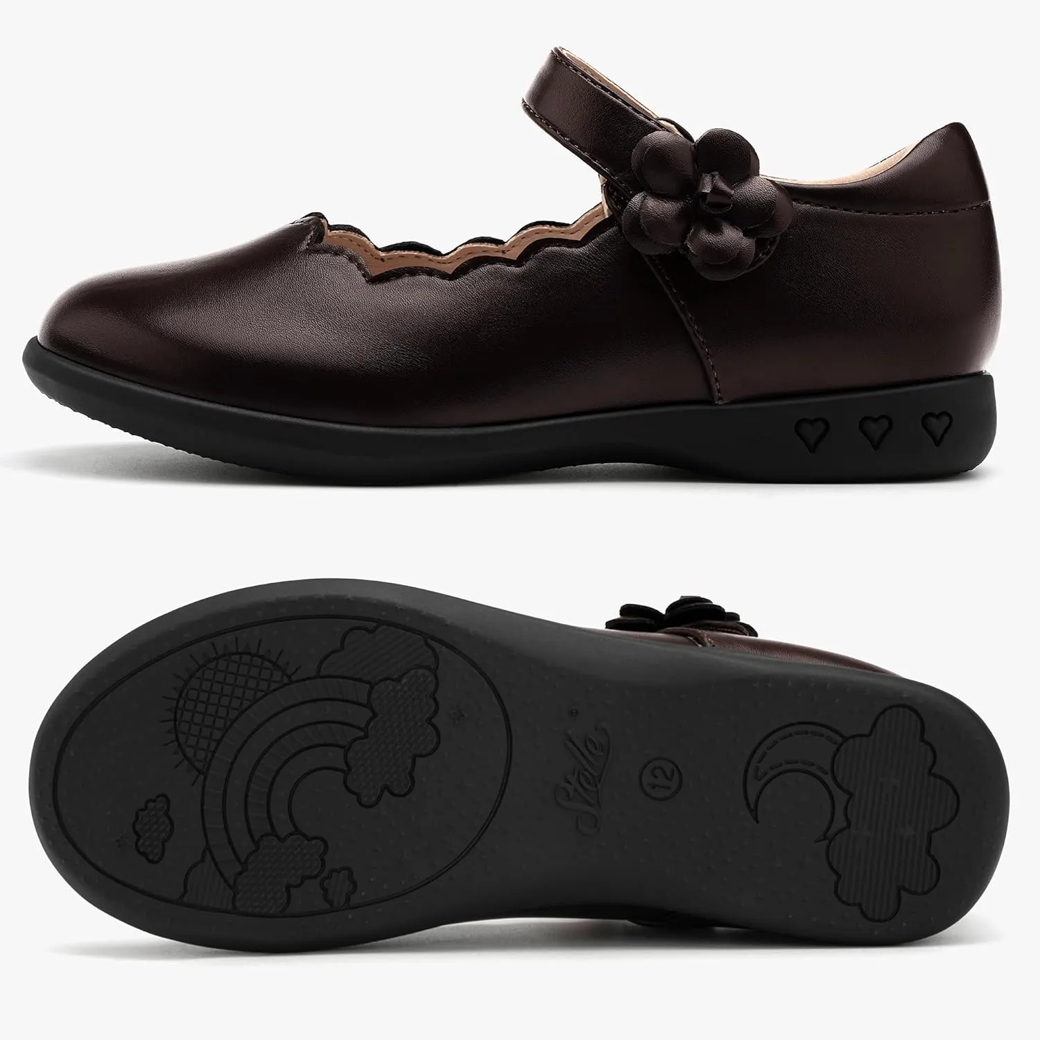 Stelle School Shoes for Girls Uniform Mary Jane Dress Shoes Flats Church Music Recitals(Little/Big Kids)