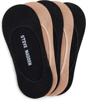 STEVE MADDEN 5PK Solid Microfiber Sneaker Liners