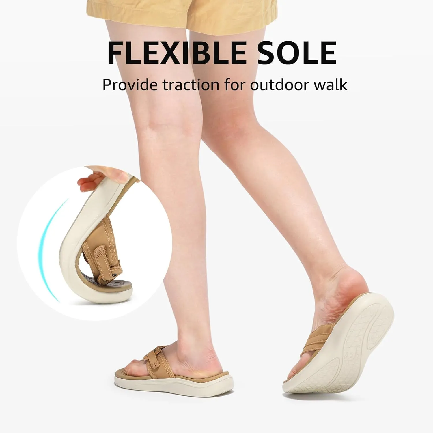 STQ Orthopedic Flip Flops for Women丨Adjustable Beach Sandals