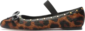 Studded Flats for Women Elegant Bow Adorned Mary Jane Shoes with Round Toe and Strap Stylish Footwear Perfect for Dating and Parties