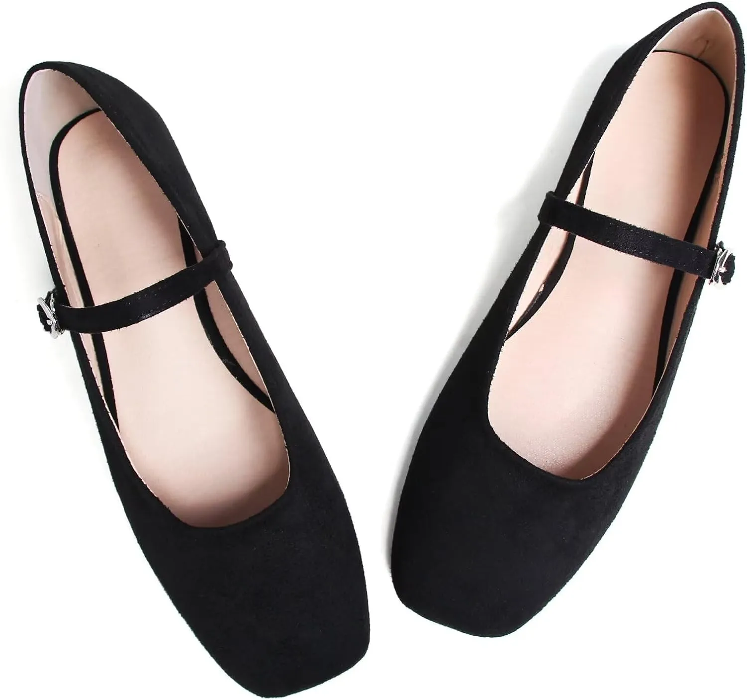 Stunner Womens Mary Jane Flats Round Toe Ballet Flats Stylish Leather Flats One Line Strap Slip On Flat Shoes