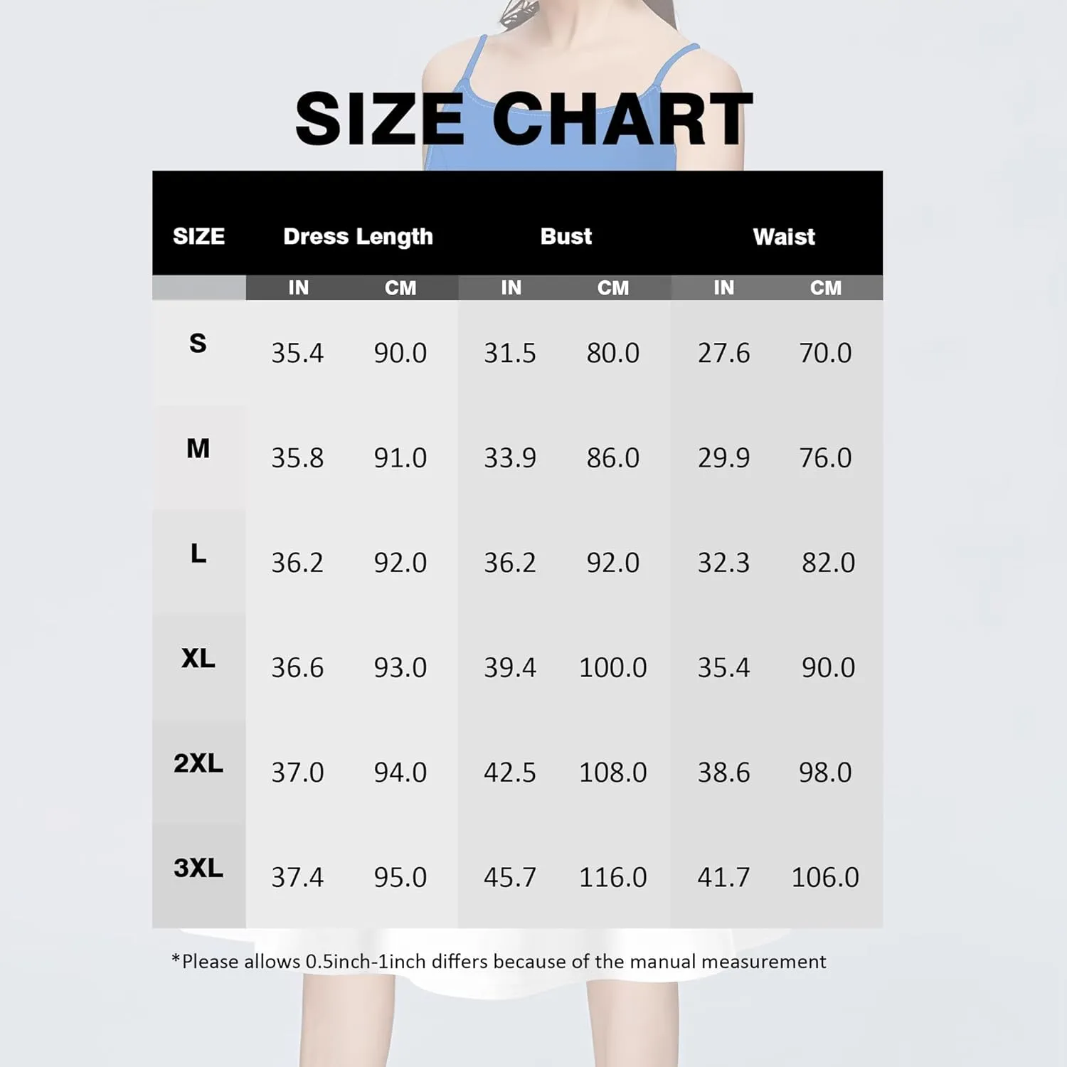 Summer Cami Midi Halter Tank Short Dress Off-Shoulder Backless Adjustable Shoulder Strap Knee-Length Sundress S-3XL