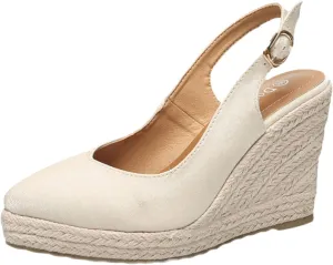 Summer Sandals for Women 2025 Closed Toe Espadrilles Wedge Sandals Ankle Strap Platform Comfortable Walking Shoes