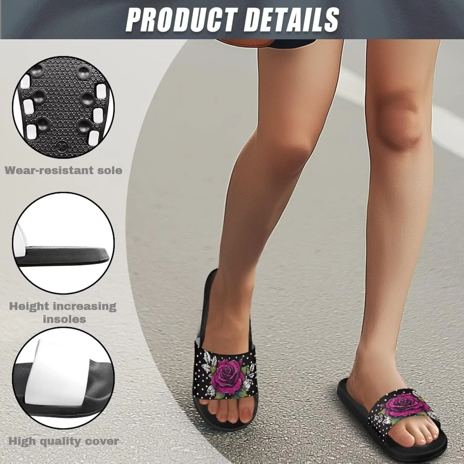 Summer Slides for Women Men Teens Soft EVA Slippers Waterproof Pool Beach Shoes Quick Dry Non Slip Shower Sandals US Size 5.5-12.5