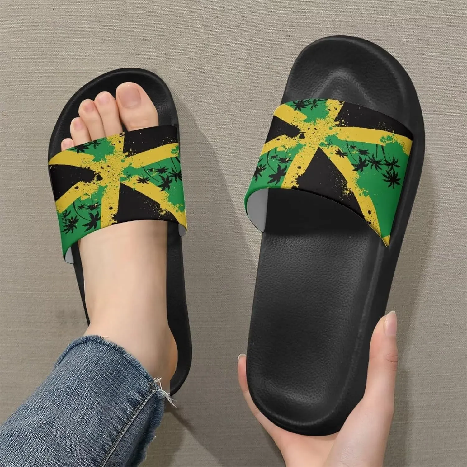 Summer Slides for Women Men Teens Soft EVA Slippers Waterproof Pool Beach Shoes Quick Dry Non Slip Shower Sandals US Size 5.5-12.5