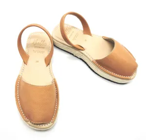 Tan Leather Espadrille