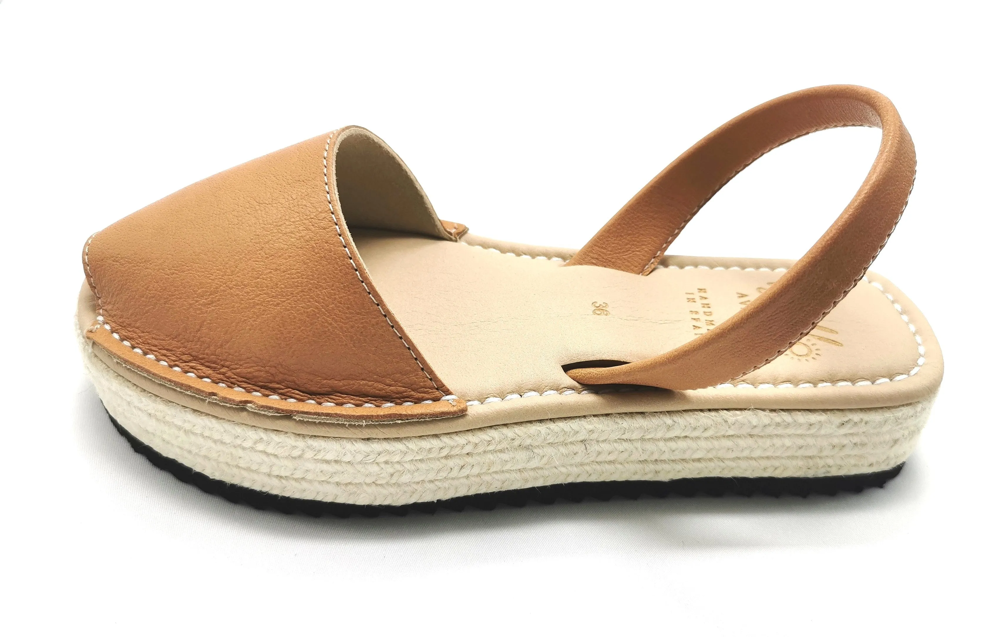 Tan Leather Espadrille