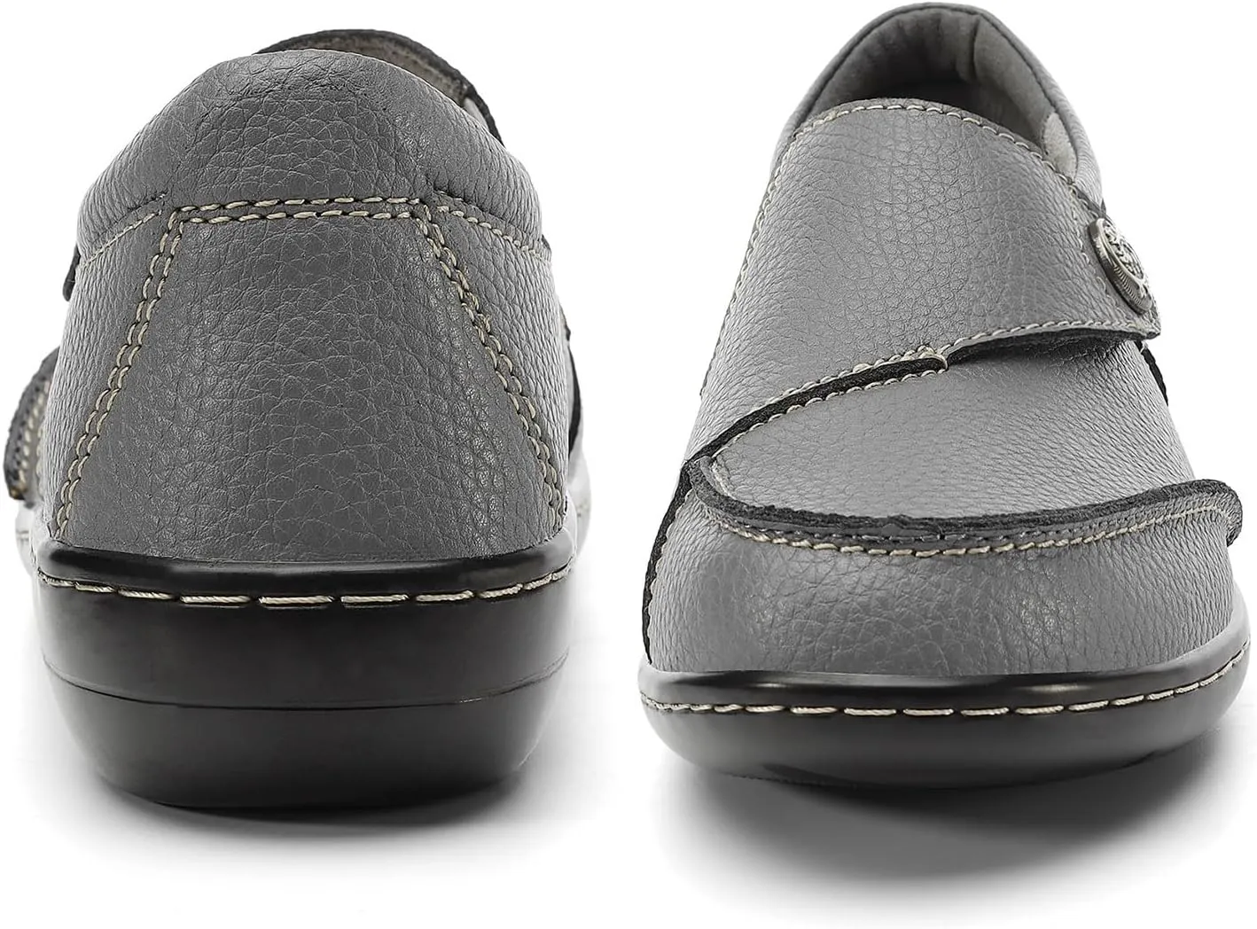 TERRIKAT Women's Classic Casual Leather Loafers Cute Moc Toe Slip On Comfort Walking Flats Lightweight Work Shoes