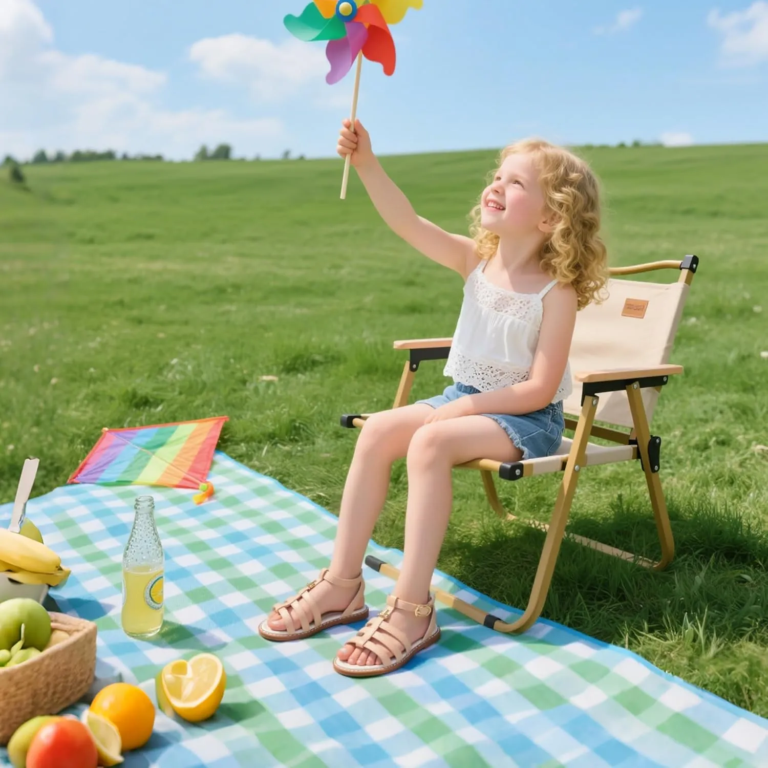 THEE BRON Toddler Girls Gladiator Sandals - Cushioned Comfy Shoes for Princess Summer Play