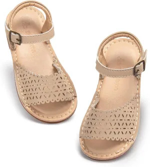 THEE BRON Toddler Girls Gladiator Sandals - Cushioned Comfy Shoes for Princess Summer Play