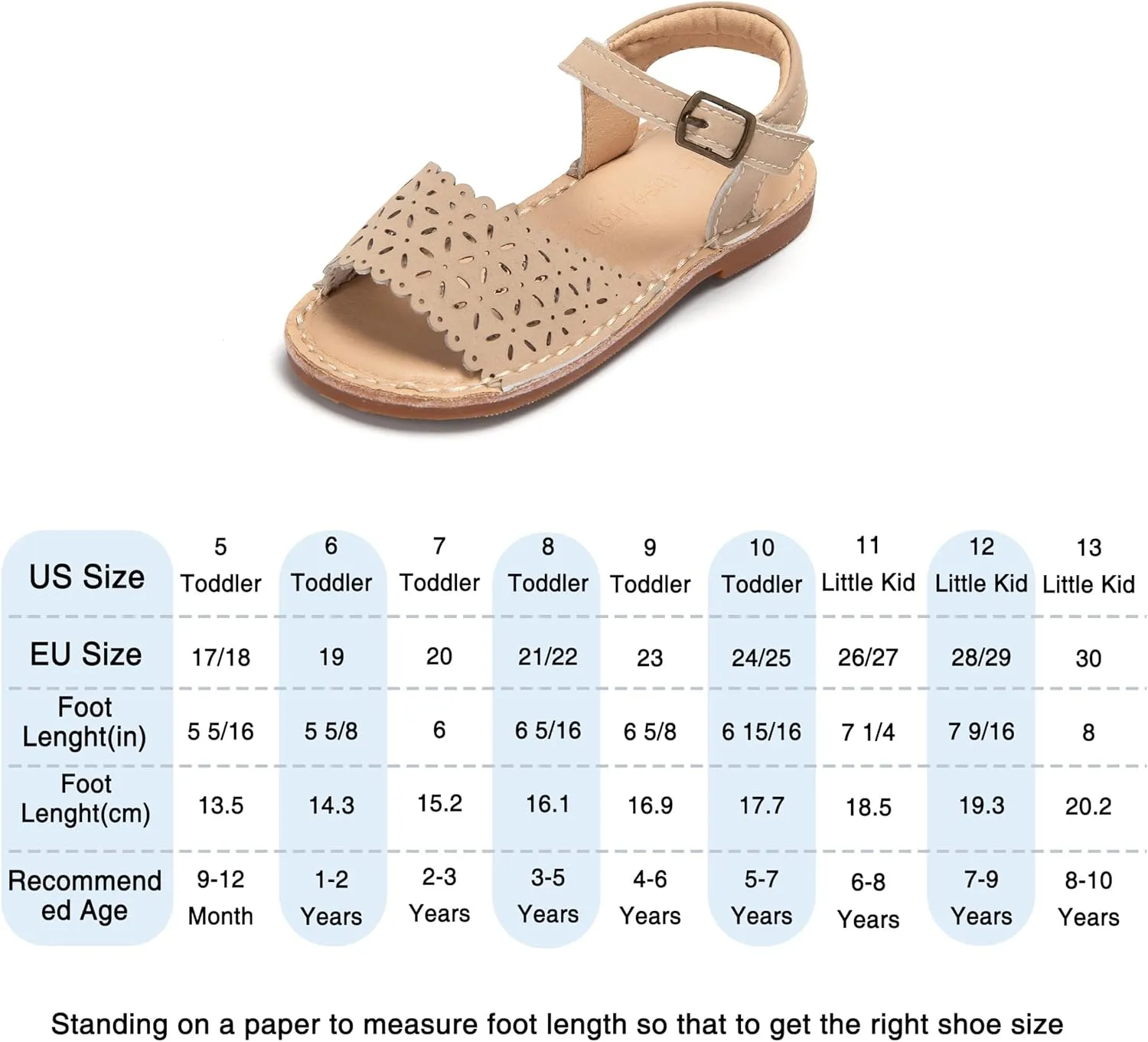 THEE BRON Toddler Girls Gladiator Sandals - Cushioned Comfy Shoes for Princess Summer Play