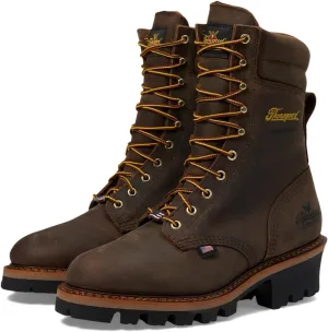 Thorogood 9" Round Toe Waterproof Work Boots for Men with a Non-Safety Toe