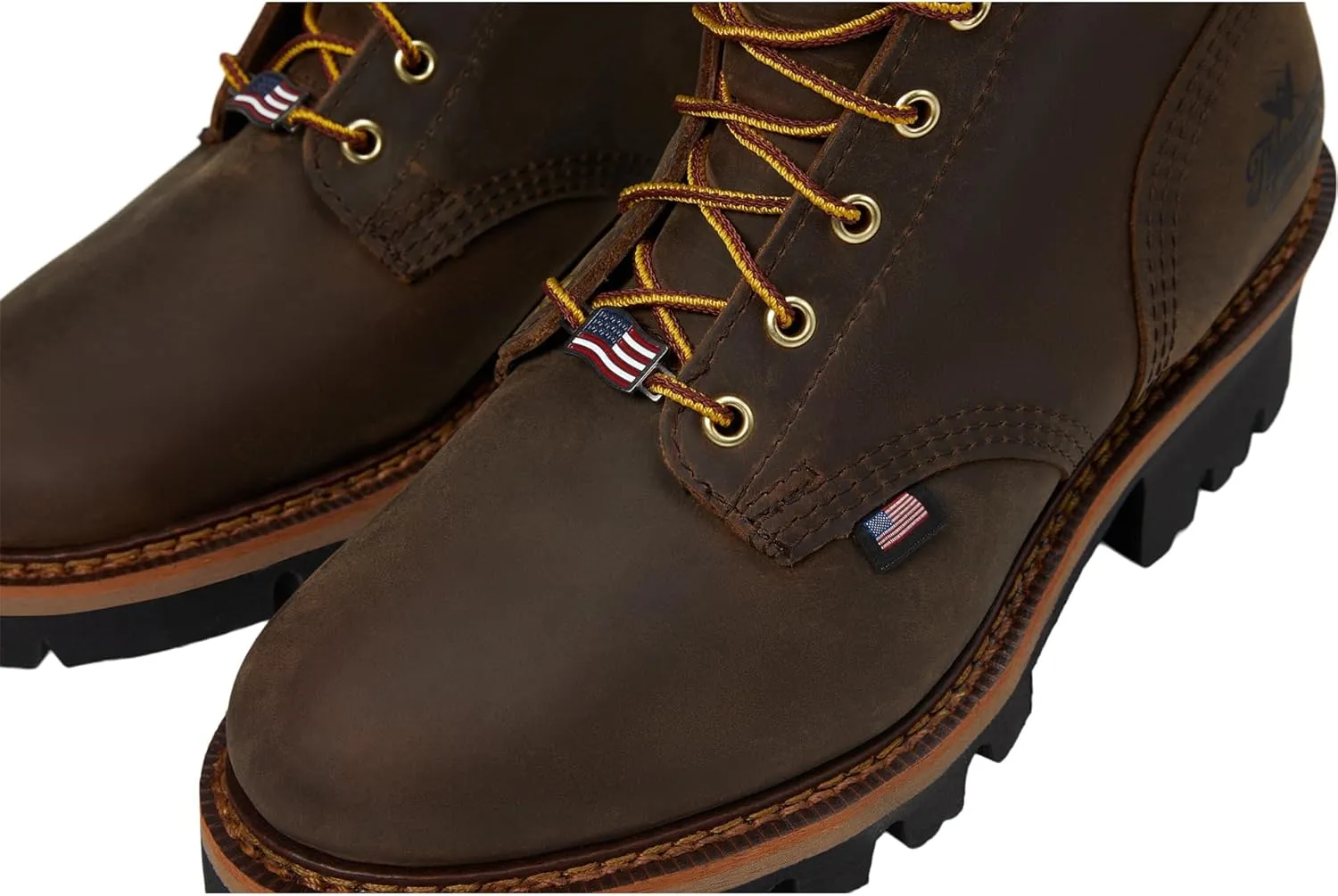 Thorogood 9" Round Toe Waterproof Work Boots for Men with a Non-Safety Toe