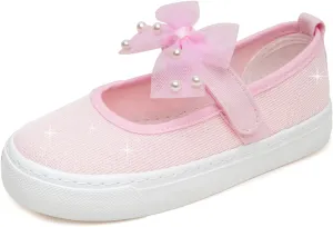 Toandon Toddler Girls Sparkle Glitter Flats Sneakers Age 3-10