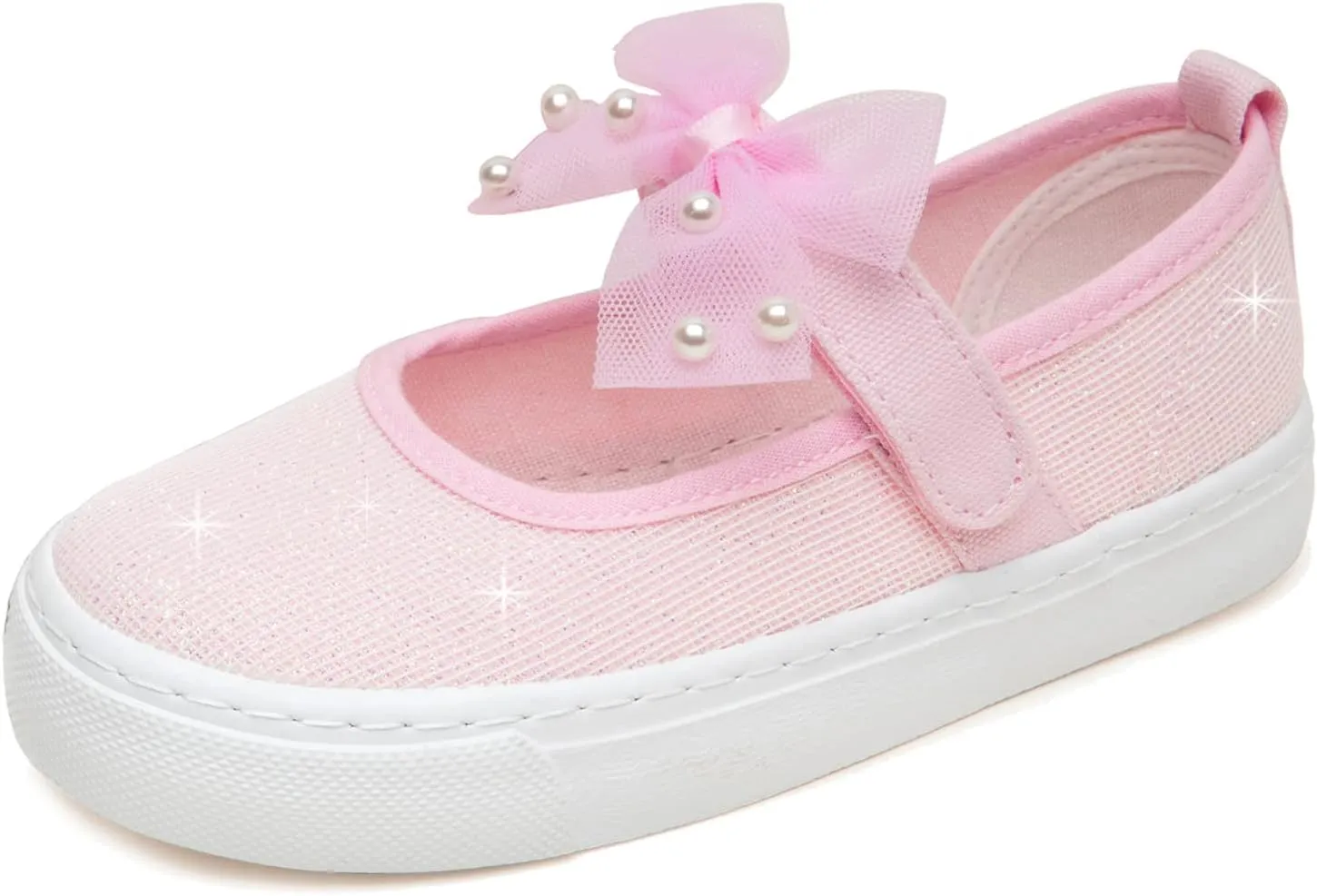 Toandon Toddler Girls Sparkle Glitter Flats Sneakers Age 3-10