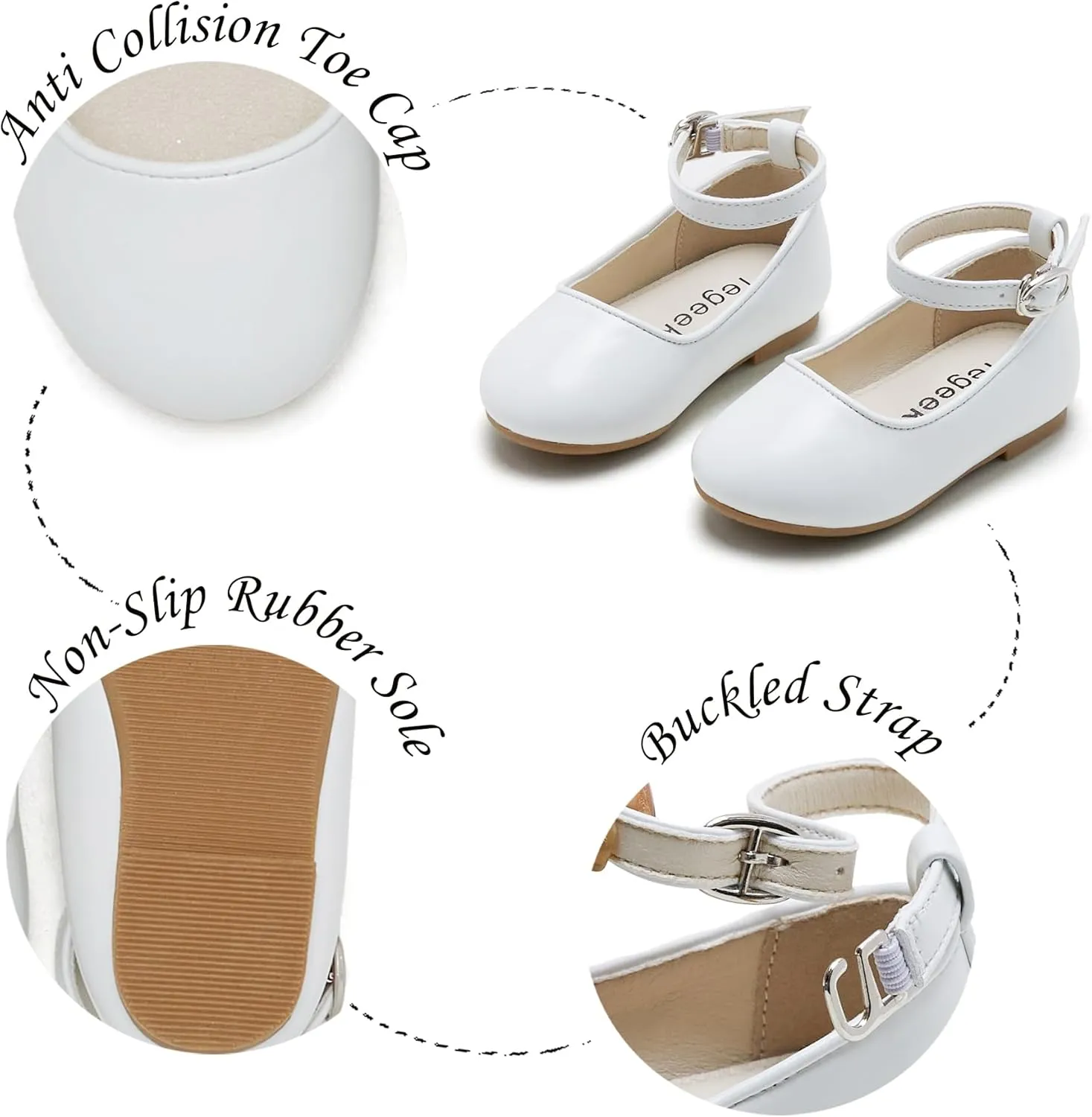 Toddler Ballet Flats for Girls - Princess Party Shoes Wedding & Dress