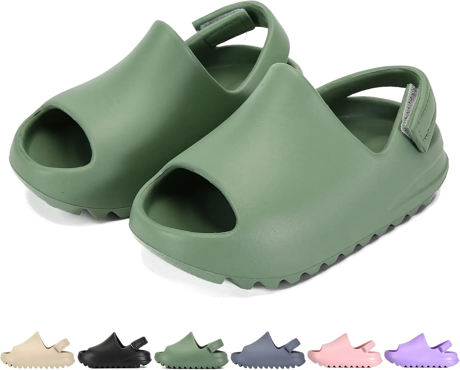 Toddler Little Kids Slides Sandals for Boys Girls Summer Slip-On Slide Slippers Sandals for Baby Kid Anti-slip Water Shoes
