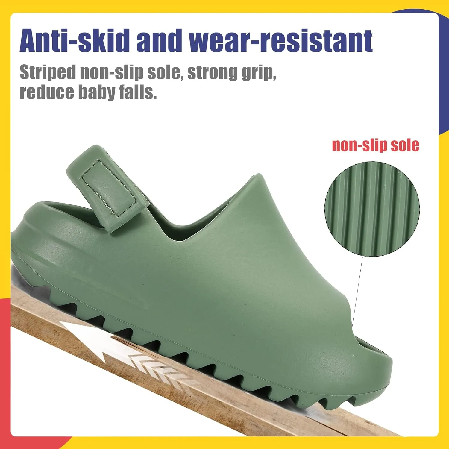 Toddler Little Kids Slides Sandals for Boys Girls Summer Slip-On Slide Slippers Sandals for Baby Kid Anti-slip Water Shoes