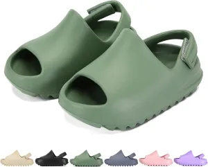 Toddler Little Kids Slides Sandals for Boys Girls Summer Slip-On Slide Slippers Sandals for Baby Kid Anti-slip Water Shoes