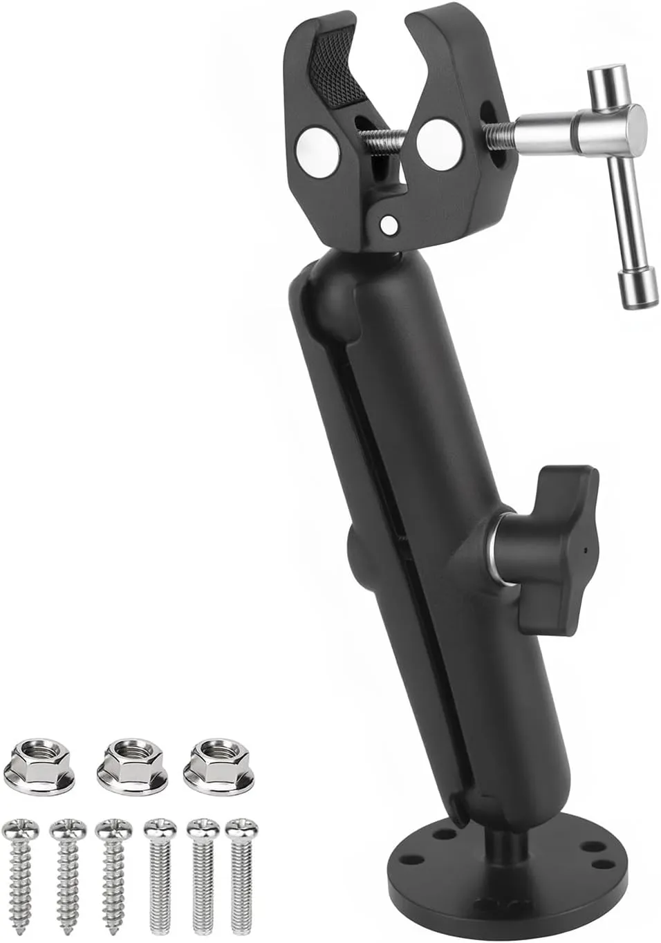 Trolling Motor Mount Stabilizer Support for Minn kota Terrova/Riptide Terrova/Ulterra/PowerDrive, Tough-Claw Boat Trolling Motor Shaft Reduces Bounce, 360° Adjustable, Fits to 0.6" to 2" Diameter Bar