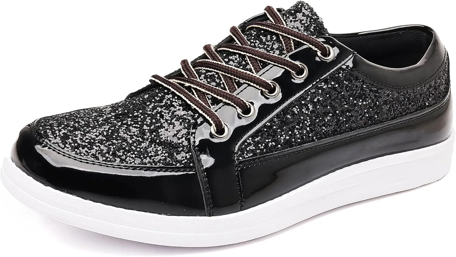 Trsorini Mens Glitter Shoes Sparkly Sneakers Fashion Bling Sequin Shiny Comfort Men Shoes
