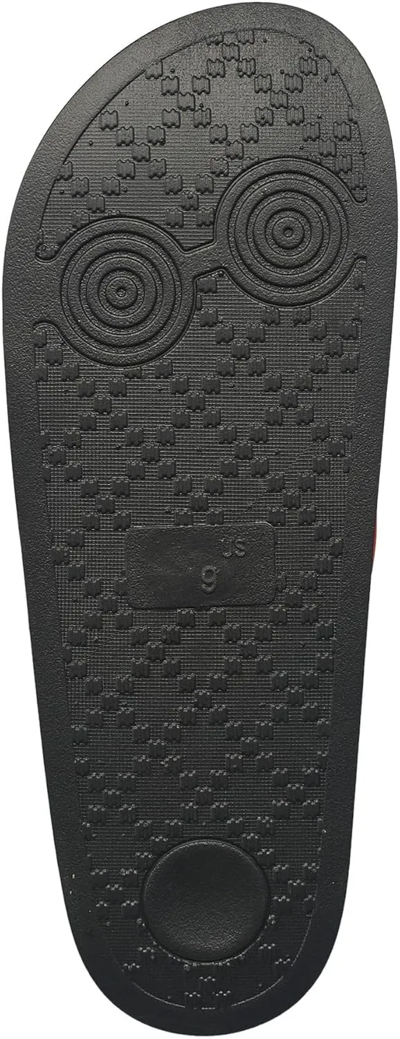True Religion Men’s Slide Sandals – Bold Printed Logo, Cushioned Footbed, Everyday Comfort