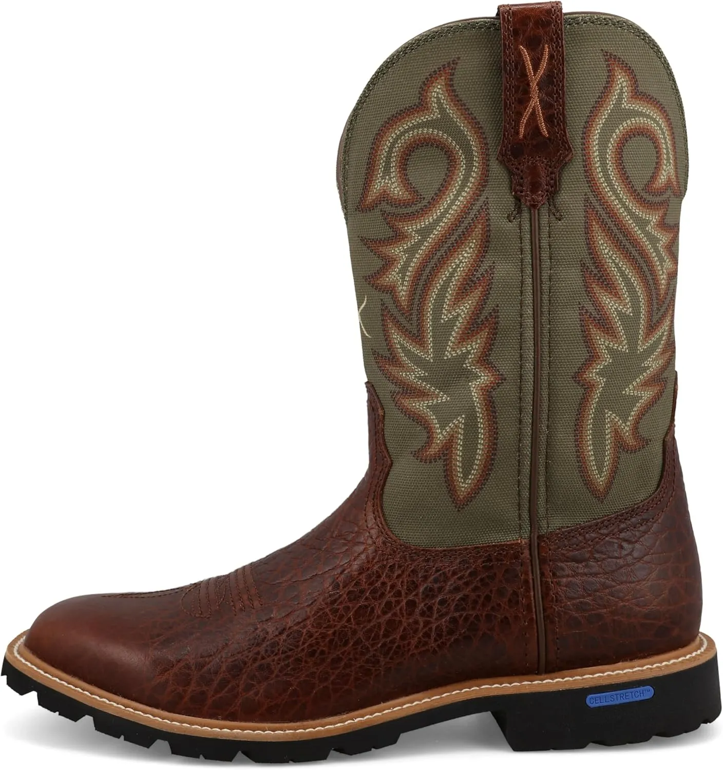 Twisted X Men's 11" Tech X Boot, Wide Square Toe with CellStretch and Tech X