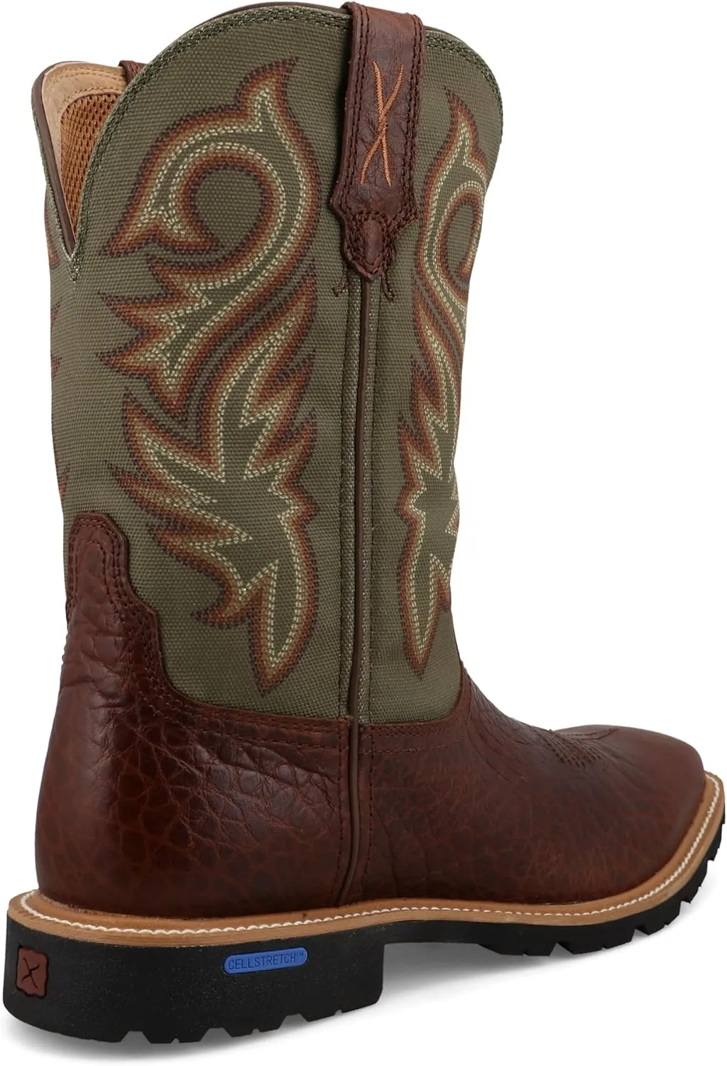 Twisted X Men's 11" Tech X Boot, Wide Square Toe with CellStretch and Tech X
