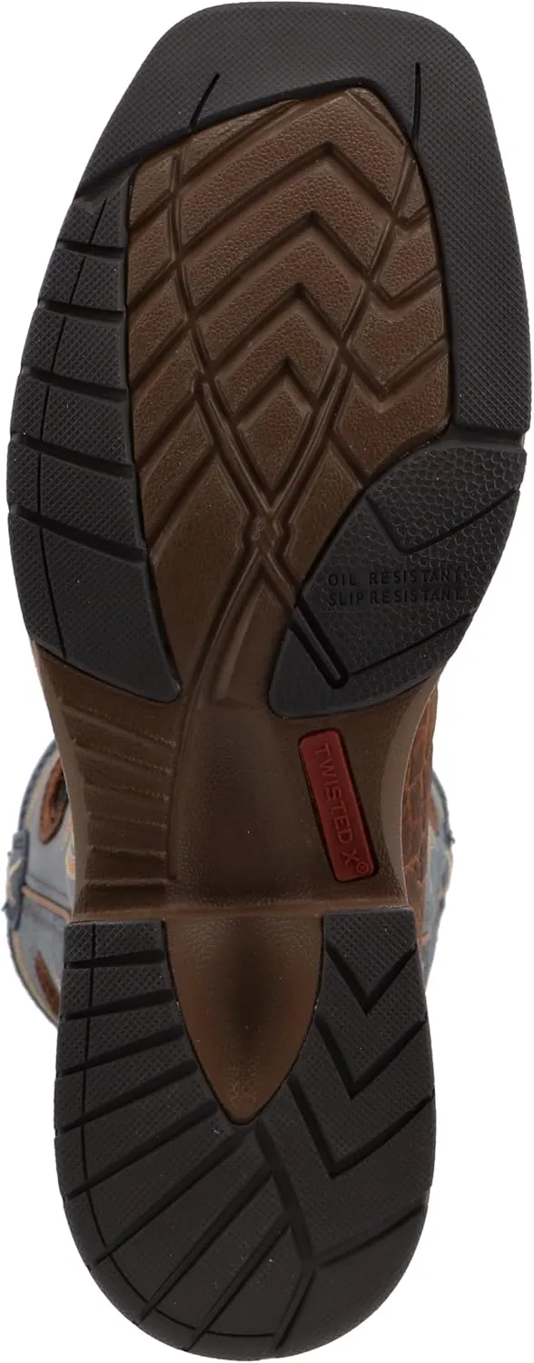 Twisted X Men's 12" Square Toe Horseman Boot - Casual Western Boots for Men