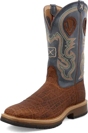 Twisted X Men's 12" Square Toe Horseman Boot - Casual Western Boots for Men