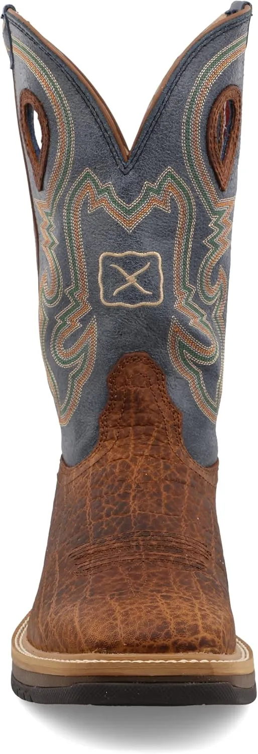 Twisted X Men's 12" Square Toe Horseman Boot - Casual Western Boots for Men