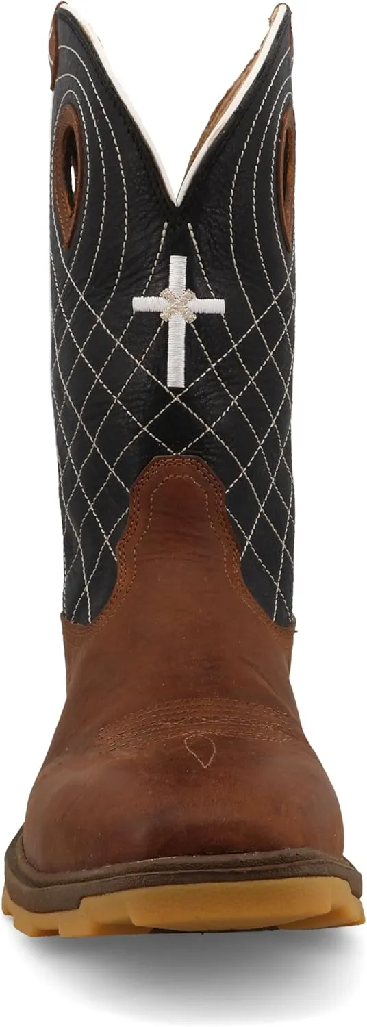Twisted X Men's 12" UltraLite X Work Boot, Square Toe Nano Toe with UltraLite X