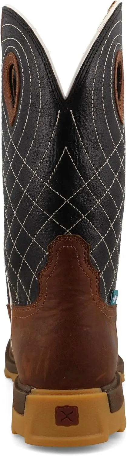 Twisted X Men's 12" UltraLite X Work Boot, Square Toe Nano Toe with UltraLite X