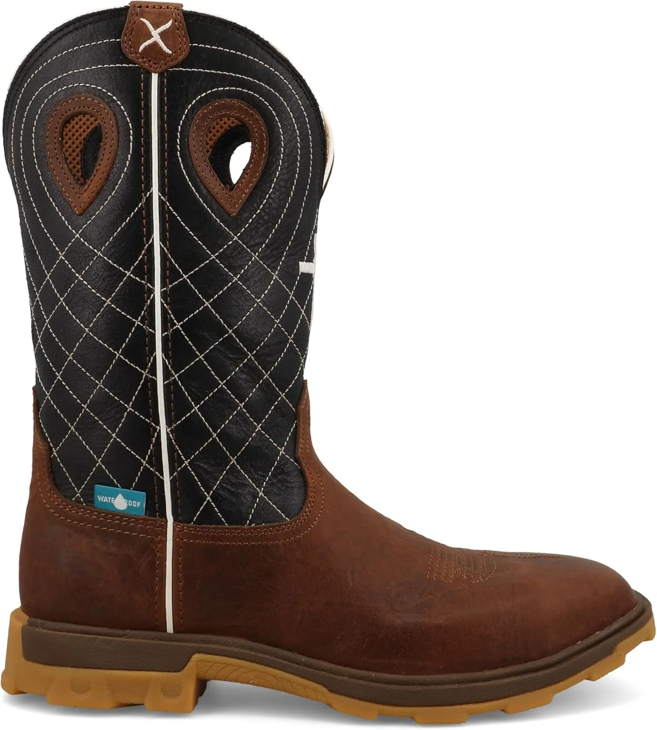 Twisted X Men's 12" UltraLite X Work Boot, Square Toe Nano Toe with UltraLite X